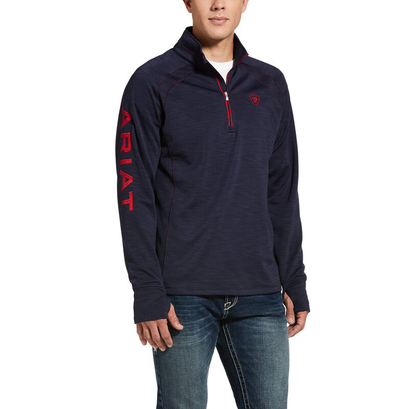 Ariat Tek Team 1/2 Zip Sweatshirt Muške Džemperi Tamnoplave Tamno | HR-644834