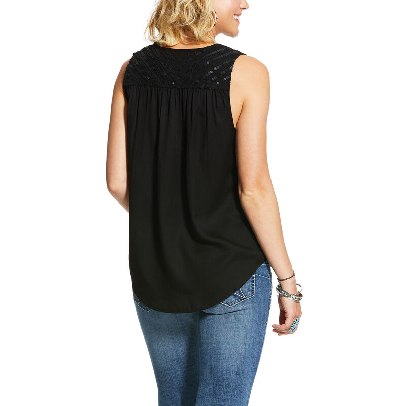 Ariat Thelma Top Ženske Topi Crne | HR-070697