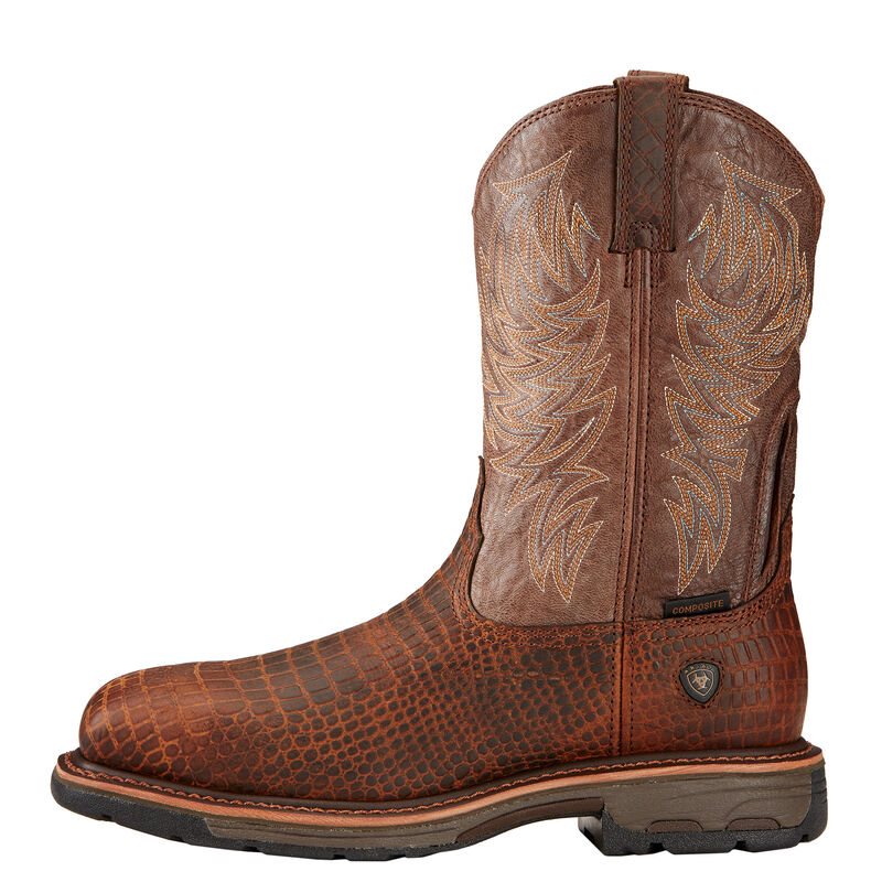 Ariat WorkHog Composite Toe Pull On Muške Radne Čizme Smeđe | HR-439542