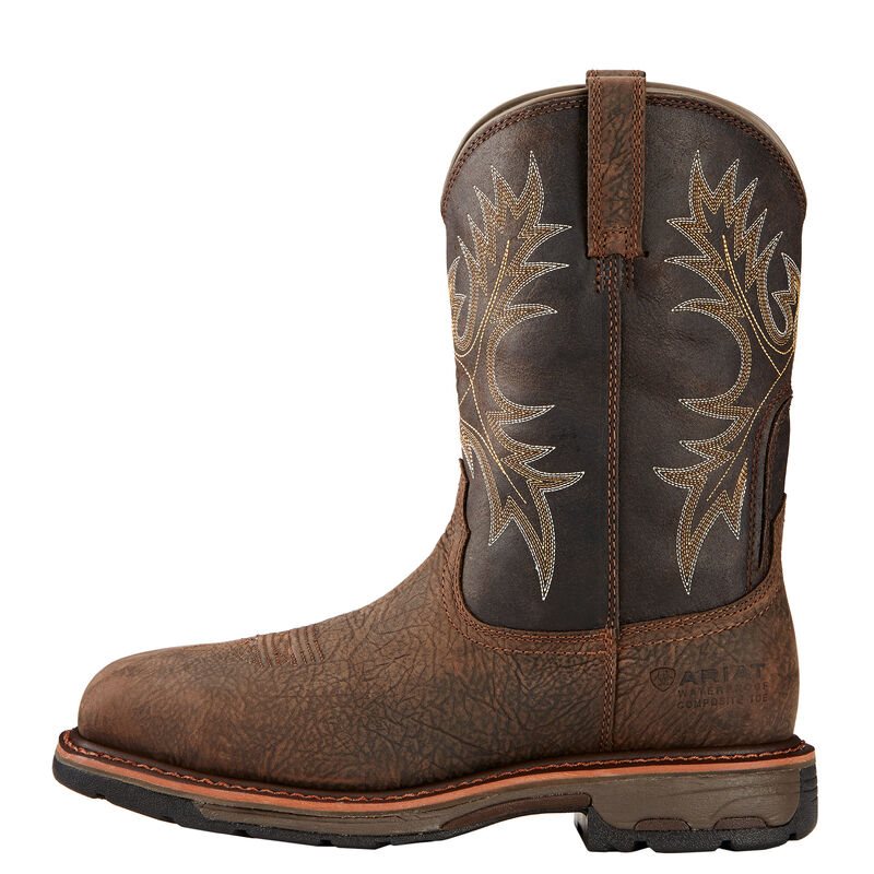 Ariat WorkHog Waterproof Composite Toe Muške Radne Čizme Smeđe | HR-686936