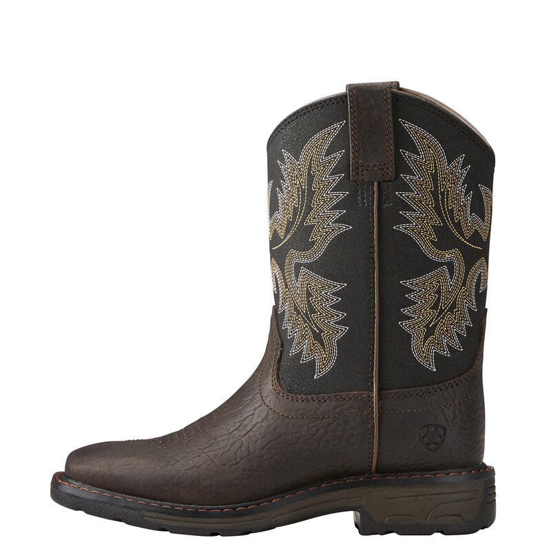 Ariat WorkHog Wide Square Toe Boots Dječje Kaubojske Čizme Smeđe | HR-239518