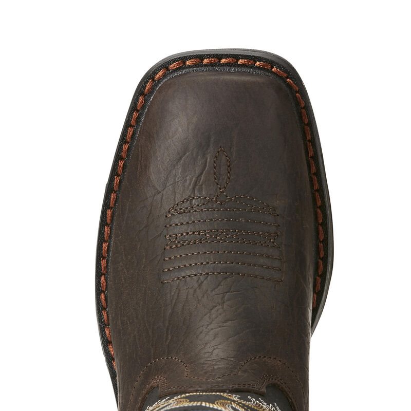 Ariat WorkHog Wide Square Toe Boots Dječje Kaubojske Čizme Smeđe | HR-239518