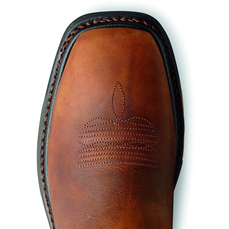 Ariat WorkHog Wide Square Toe Muške Radne Čizme Bakrene | HR-596050