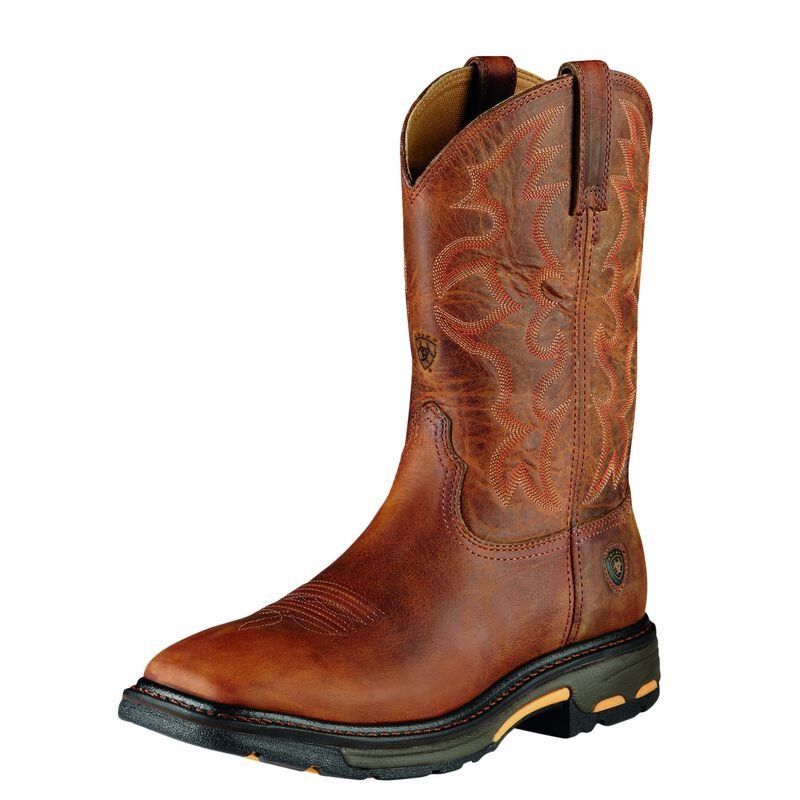 Ariat WorkHog Wide Square Toe Muške Radne Čizme Bakrene | HR-596050
