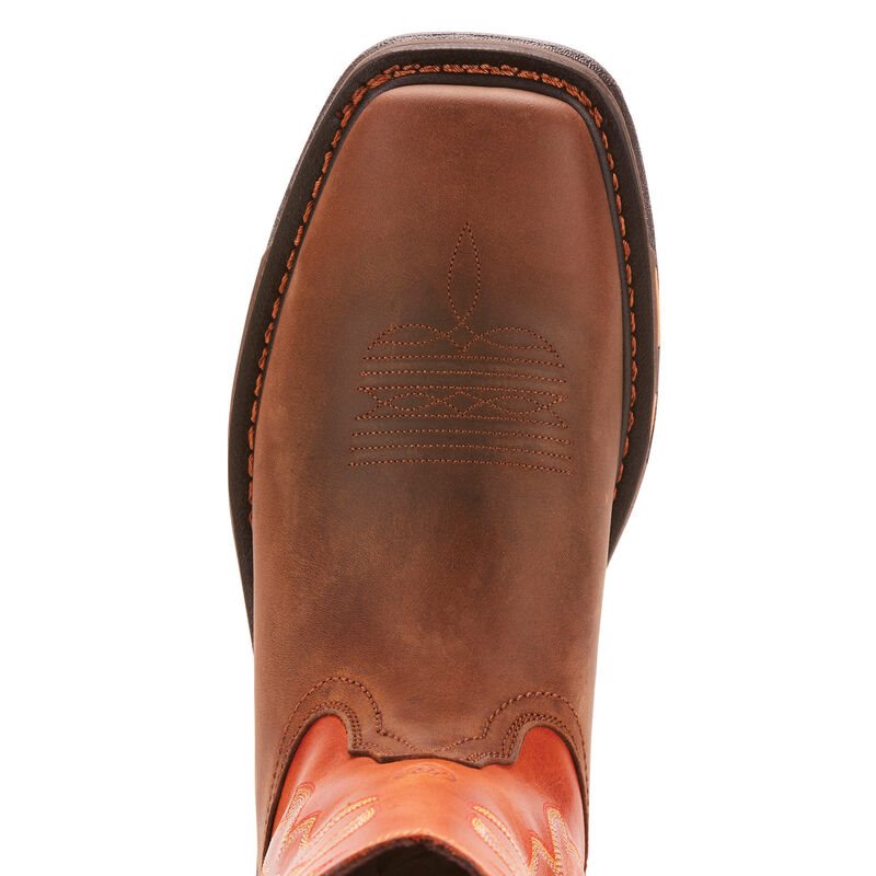 Ariat WorkHog Wide Square Toe Muške Radne Čizme Smeđe Narančaste | HR-785374