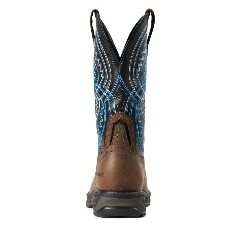 Ariat WorkHog XT Coil Wide Square Toe Carbon Toe Muške Radne Čizme Smeđe Tamnoplave | HR-320858