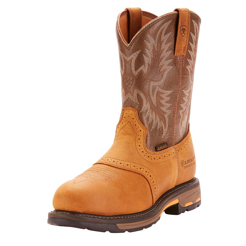 Ariat Workhog Pull-on Ct Muške Radne Čizme Smeđe | HR-275561