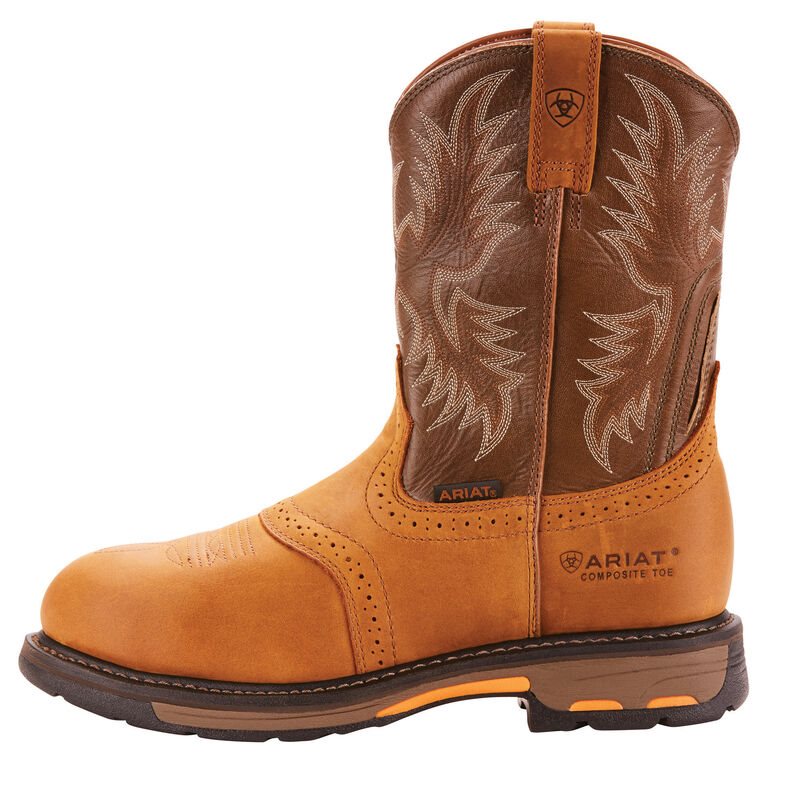 Ariat Workhog Pull-on Ct Muške Radne Čizme Smeđe | HR-275561
